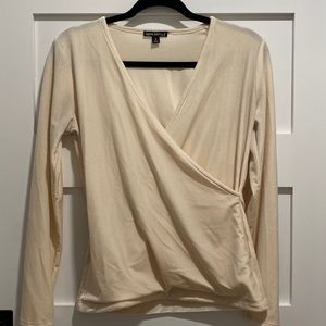 J. Crew Mercantile Velvet Cream Top, S